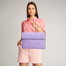 Lilac Suede Women's Portfolio | Derimod