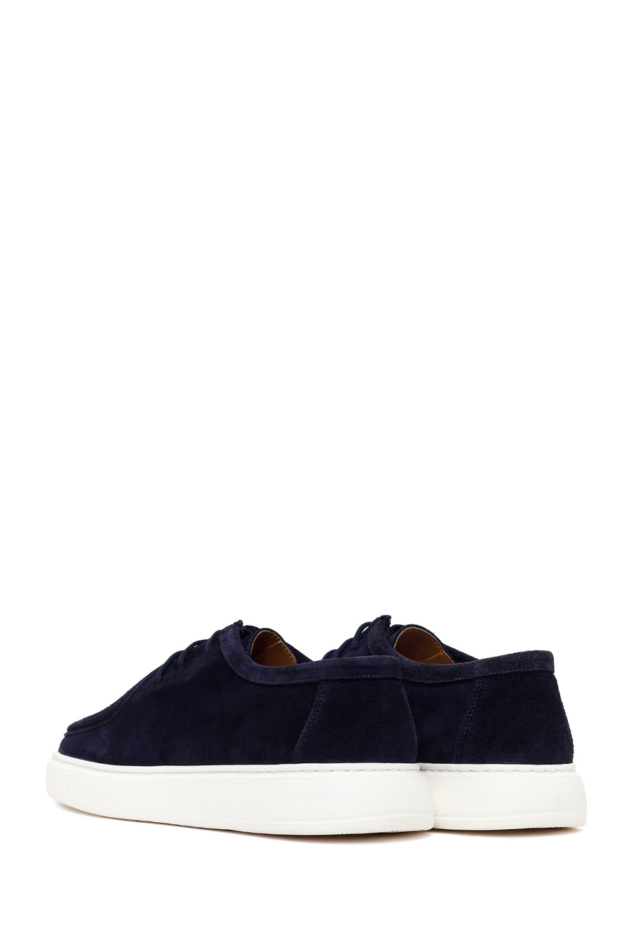 Male Navy Blue Lace-Up Thick-Soled Suede Casual Shoes