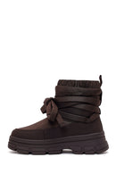 Woman Brown Thick-Soled Fabric Boots | Derimod