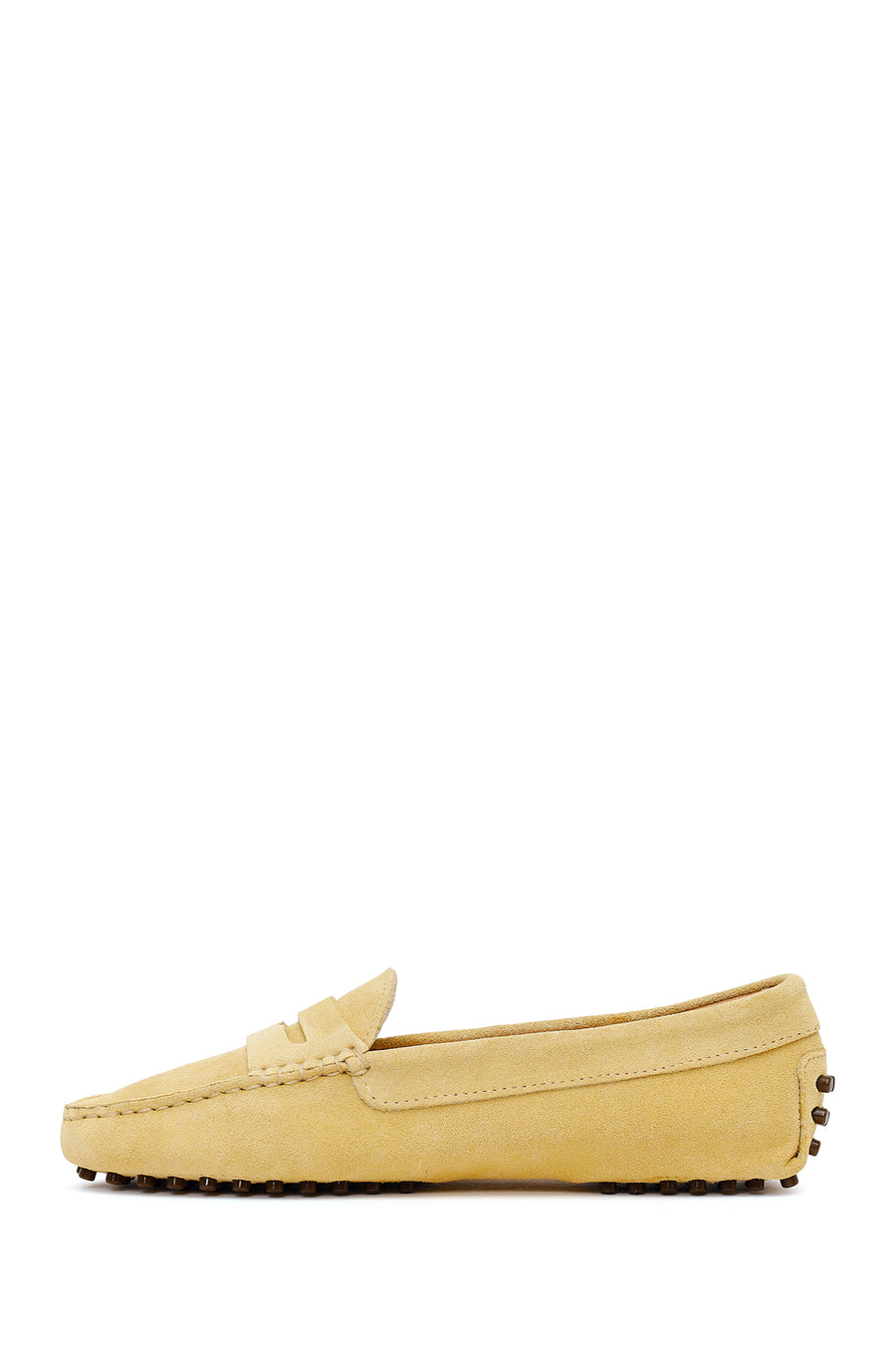 Women's Yellow Suede Leather Loafer