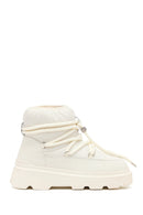 Woman Cream Lace-Up Thick-Soled Boots | Derimod