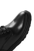 Men's Black Zippered Leather Boots | Derimod