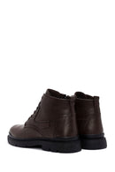 Men's Brown Zippered Leather Casual Boots | Derimod