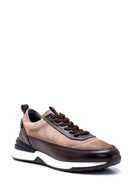 Men's Leather Suede Detailed Sneaker | Derimod