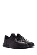 Men's Black Lace-up Leather Sneaker | Derimod