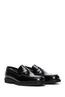 Men's Black Patent Leather Casual Loafer | Derimod