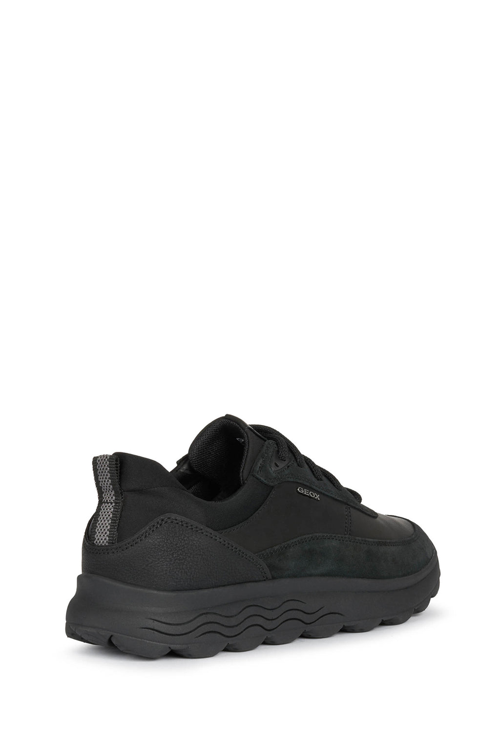 Geox Erkek Siyah Spherica Bağcıklı Deri Sneaker
