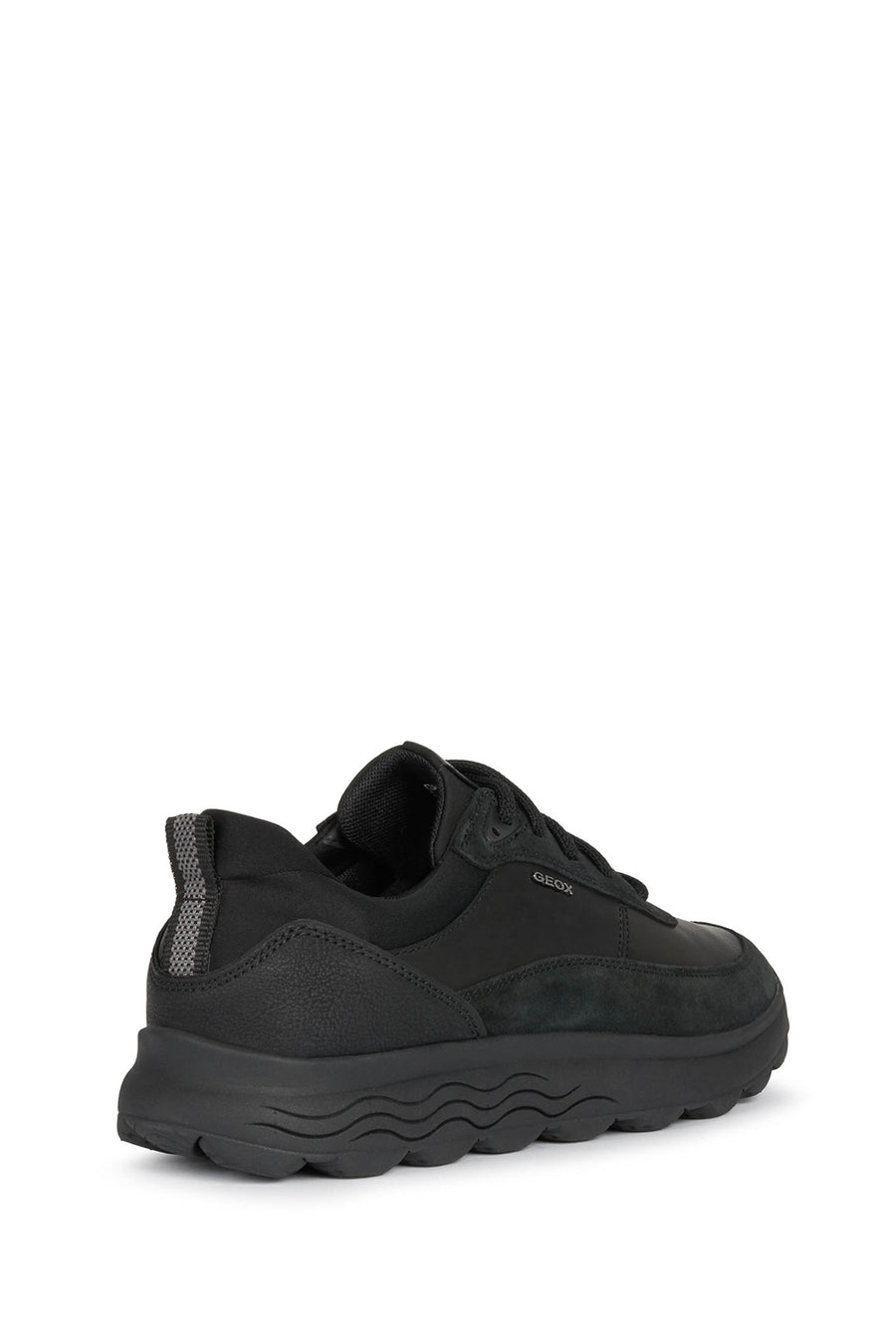 Geox Erkek Siyah Spherica Bağcıklı Deri Sneaker