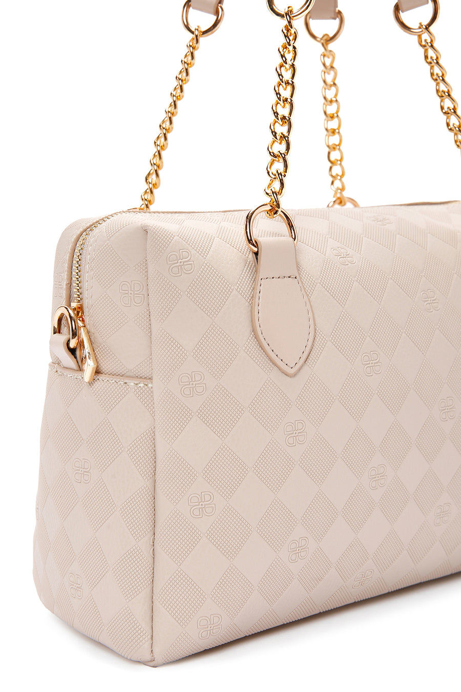 Women's Cream Long Strap Shoulder Bag