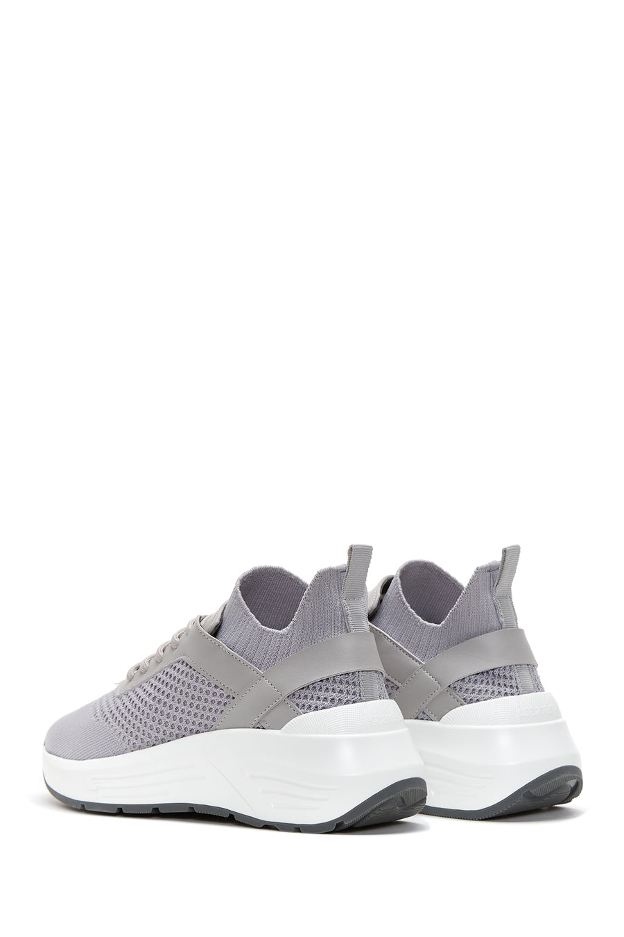 Kadın Gri Kalın Tabanlı Kumaş Sneaker