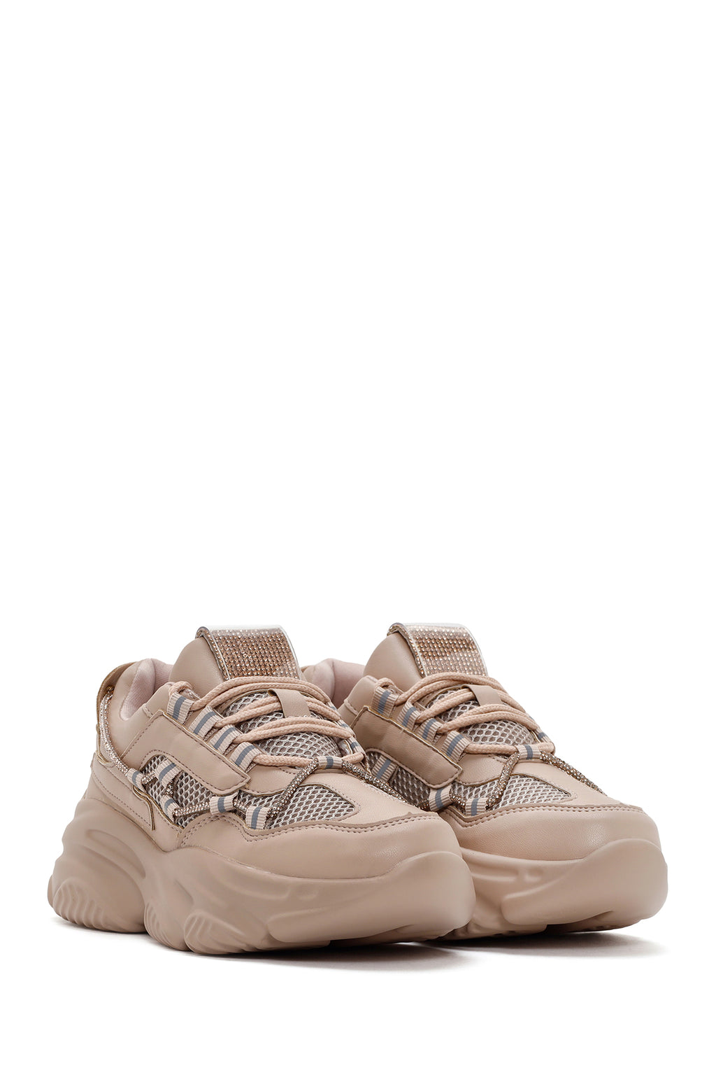 Kadın Koyu Pudra Kalın Tabanlı Sneaker