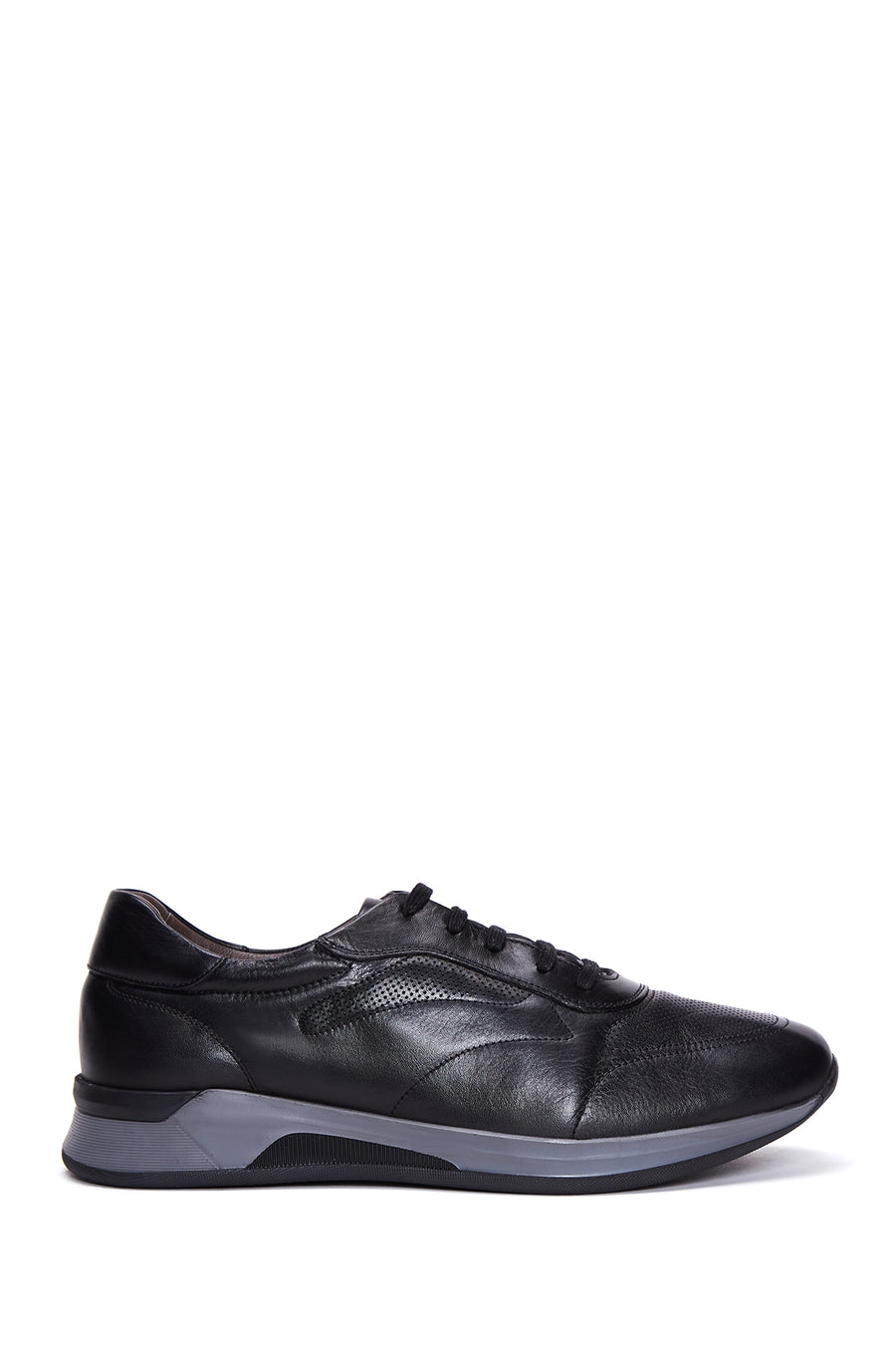 Men's Black Leather Sneaker 22WFD674218 | Derimod