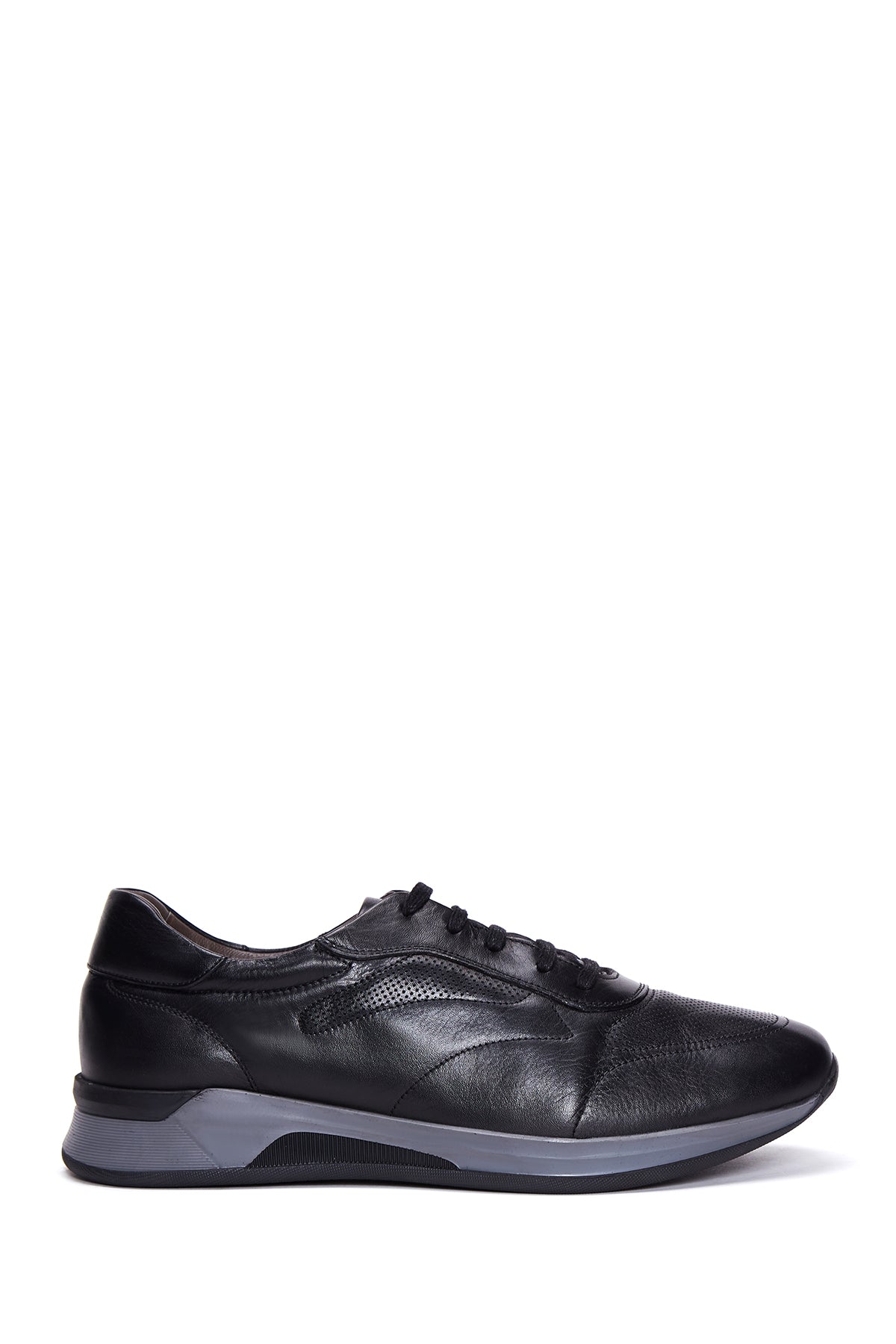 Men's Black Leather Sneaker 23WFD674218 | Derimod