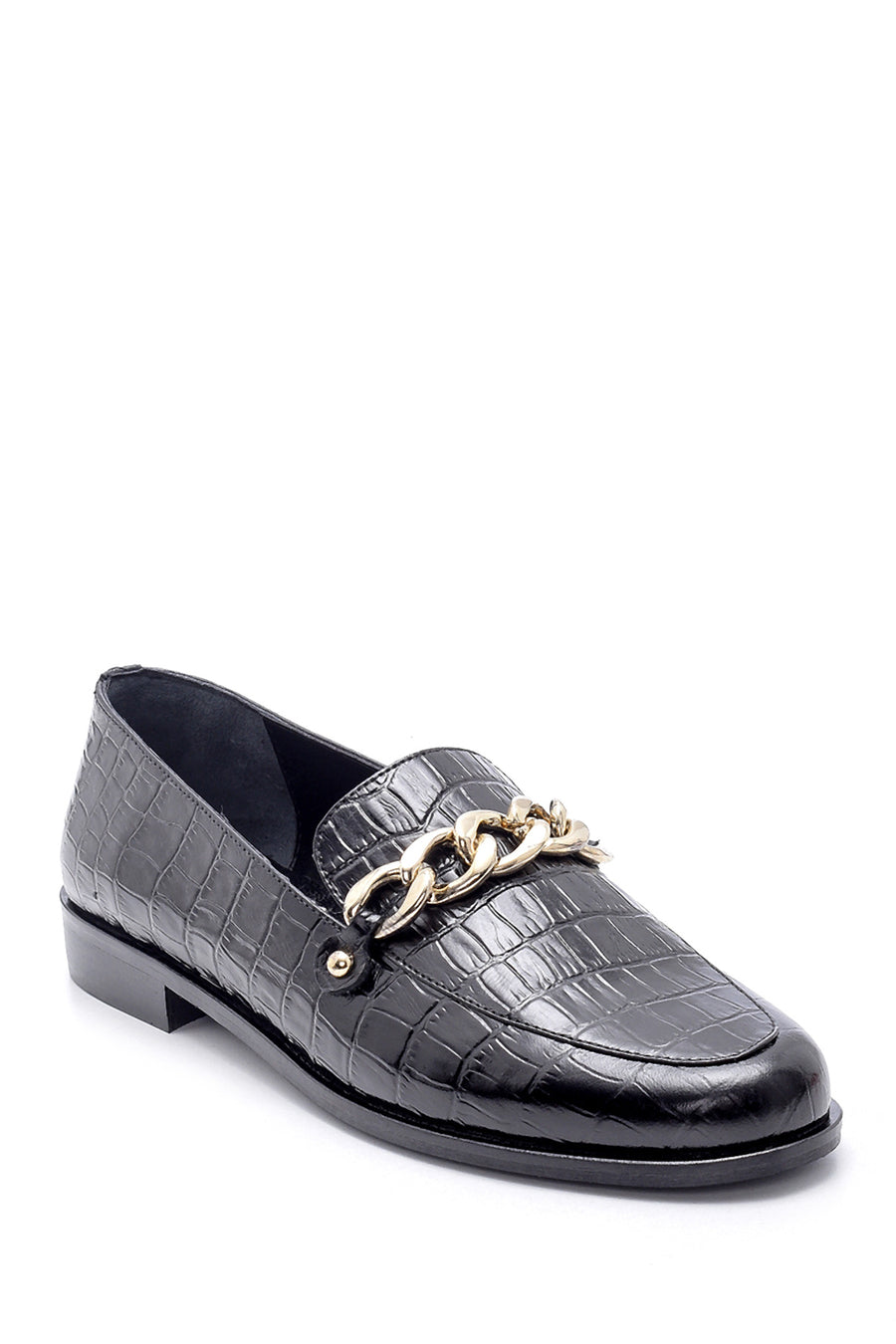Women's Leather Crocodile Patterned Loafer