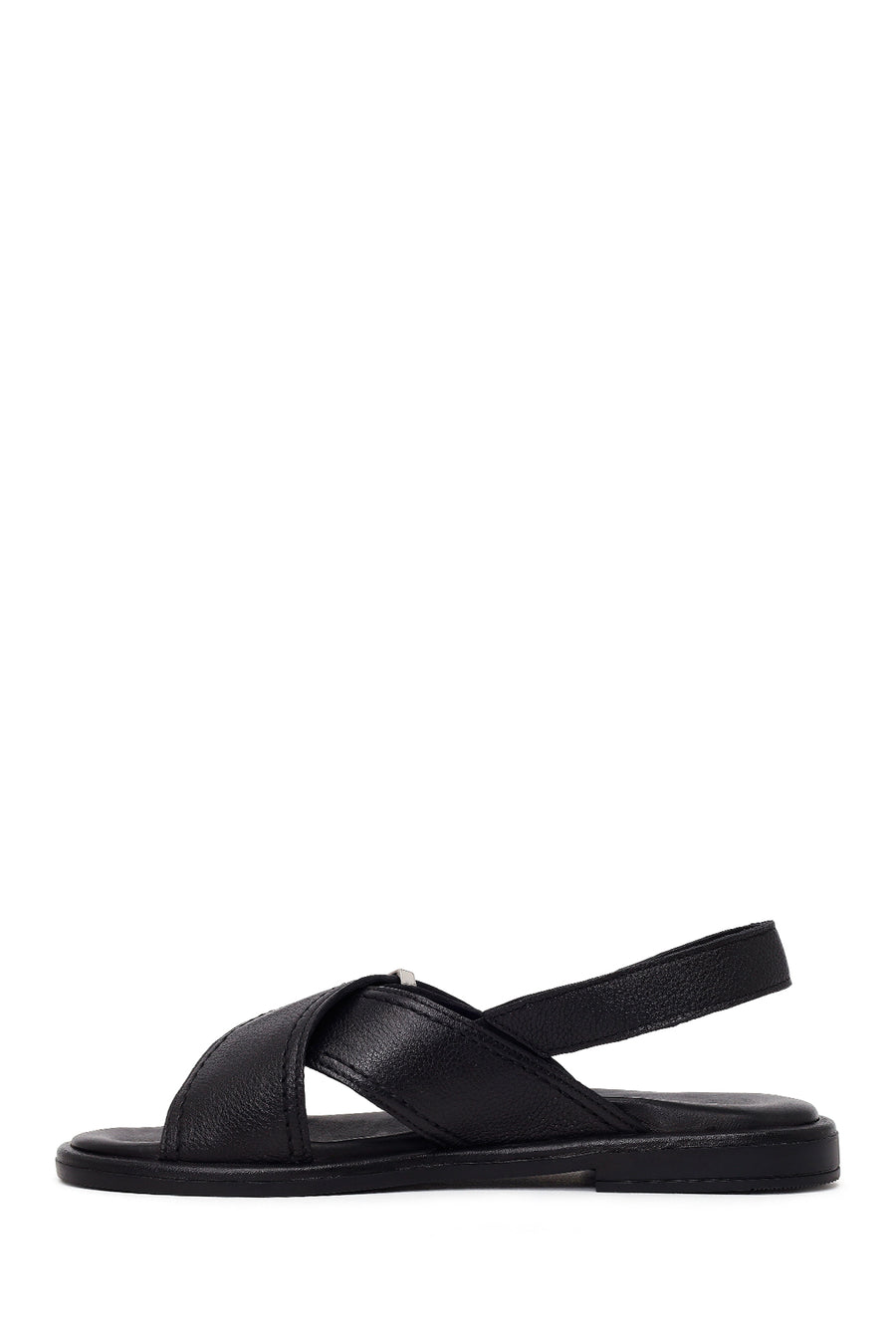 Woman Black Leather Sandal