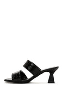 Women's Black Thin Heeled Slippers | Derimod