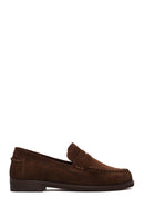 Woman Brown Suede Loafer | Derimod