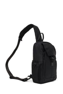 Male Black Fabric Crossbody Bag | Derimod