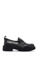 Kadın Siyah Deri Maskülen Loafer | Derimod