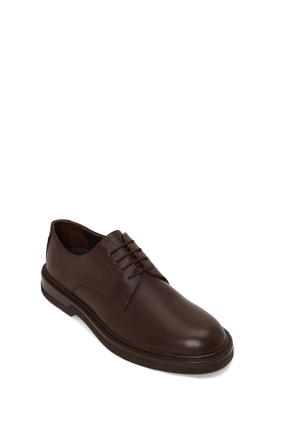 Male Brown Lace-up Leather Casual Shoes