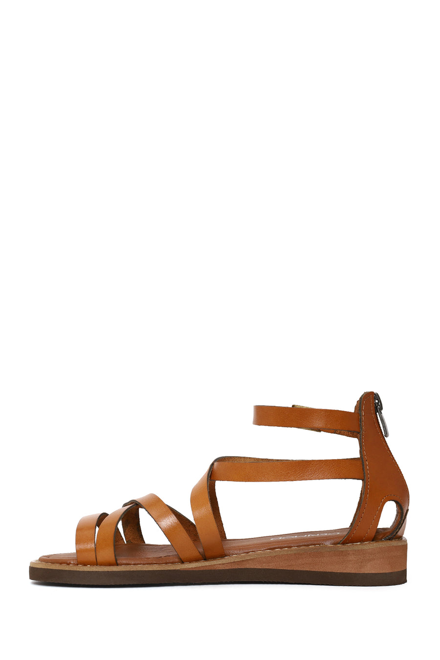 Woman Tan Ankle-Buckle Leather Bodrum Sandal