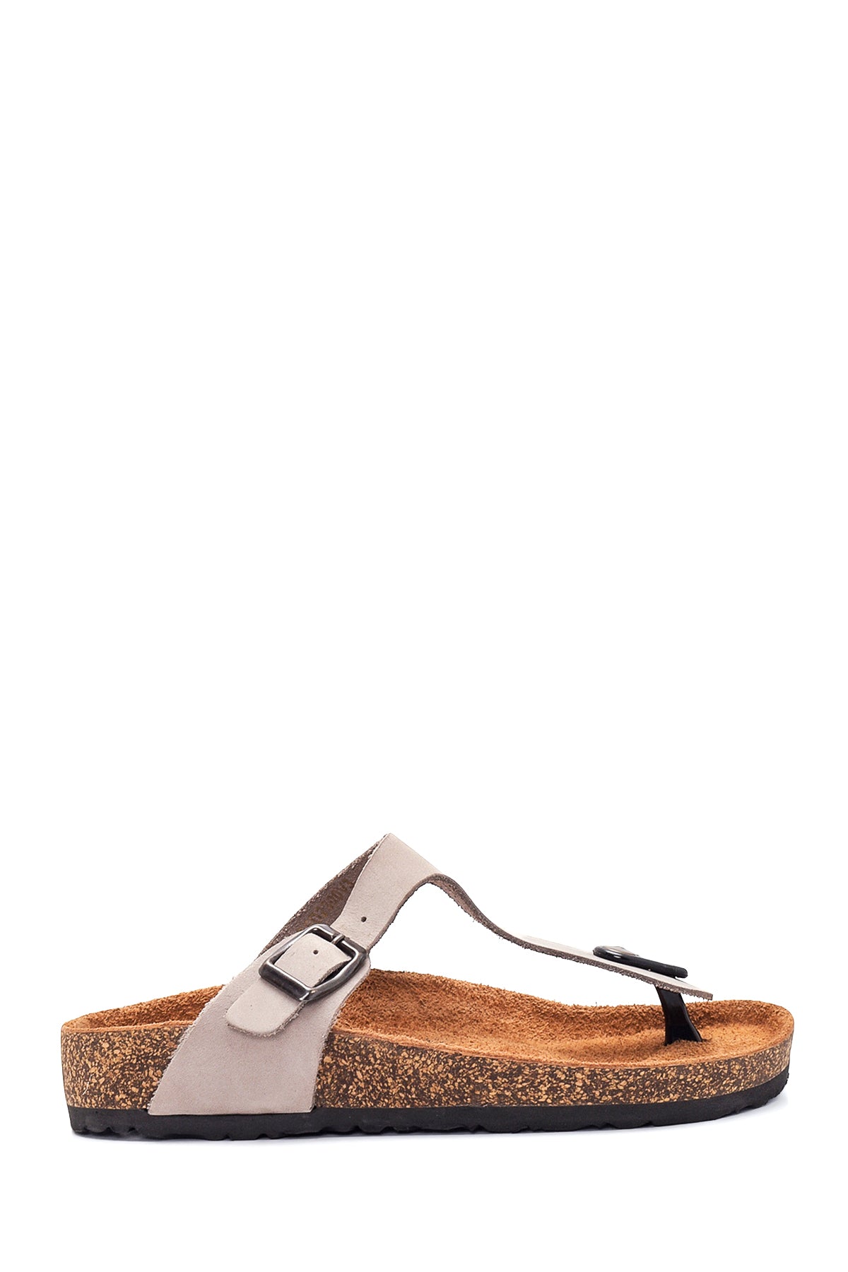 Women's Leather Nubuck Slippers 22SFD2300V3 | Derimod