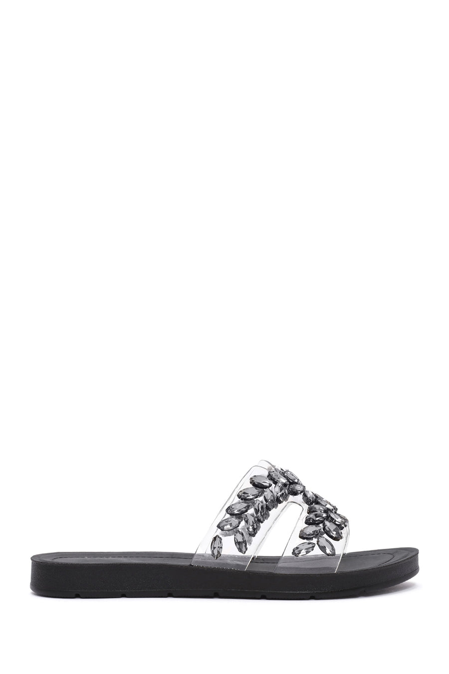 Women's Black Stone Slippers 25SFE4633PV | Derimod