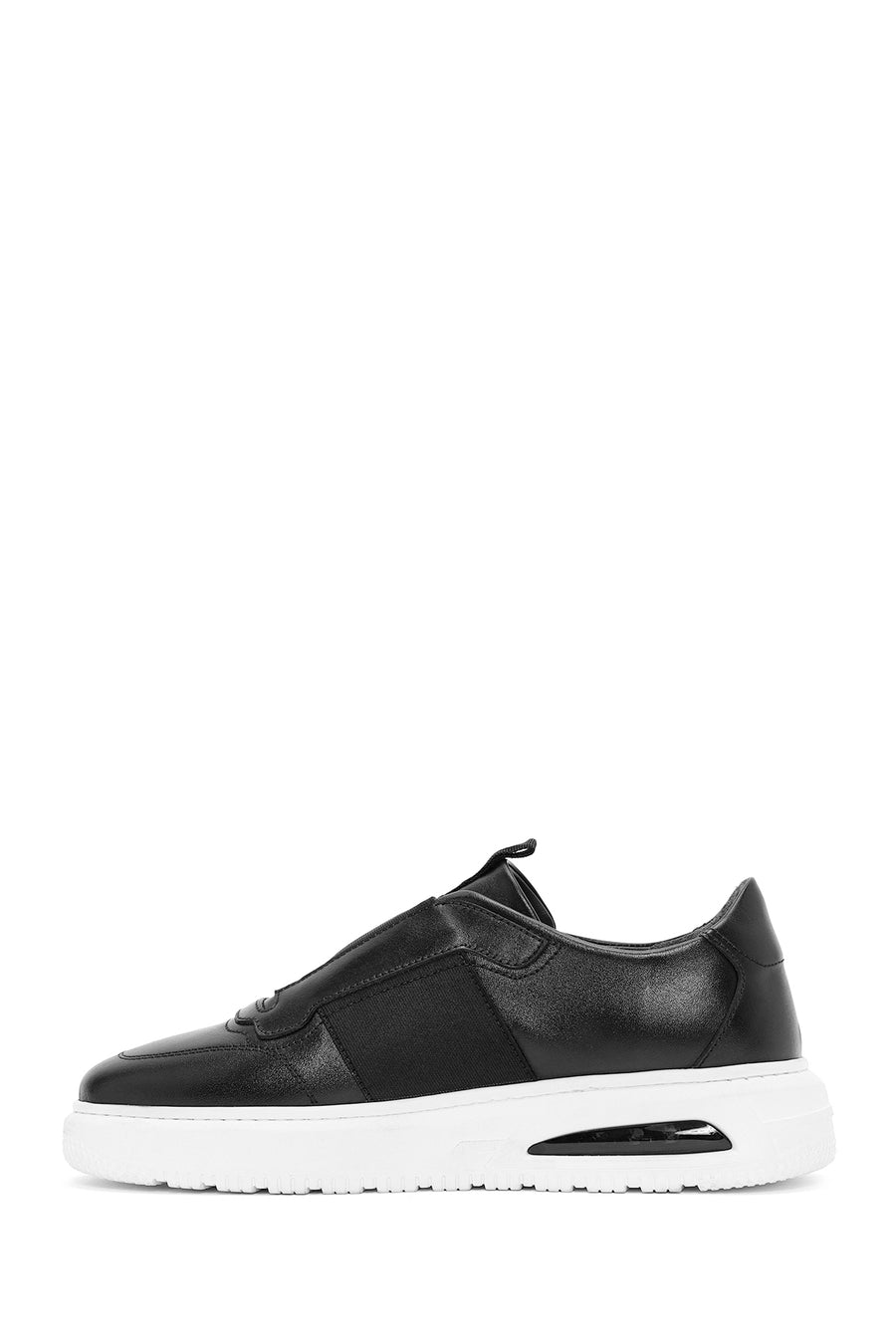 
Men's Black Lace-Up Leather Sneaker
