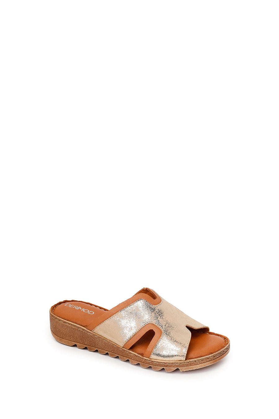 Woman Tan Leather Comfort Slipper