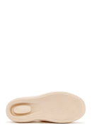 Women's Beige Fabric Slippers | Derimod