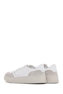 Men's White Leather Sneaker | Derimod