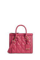 Geox Women's Red Olympiy Long Strap Quilted Leather Handbag | Derimod