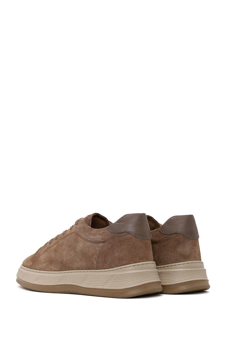 Male Mink Lace-up Thick-Soled Suede Leather Sneaker