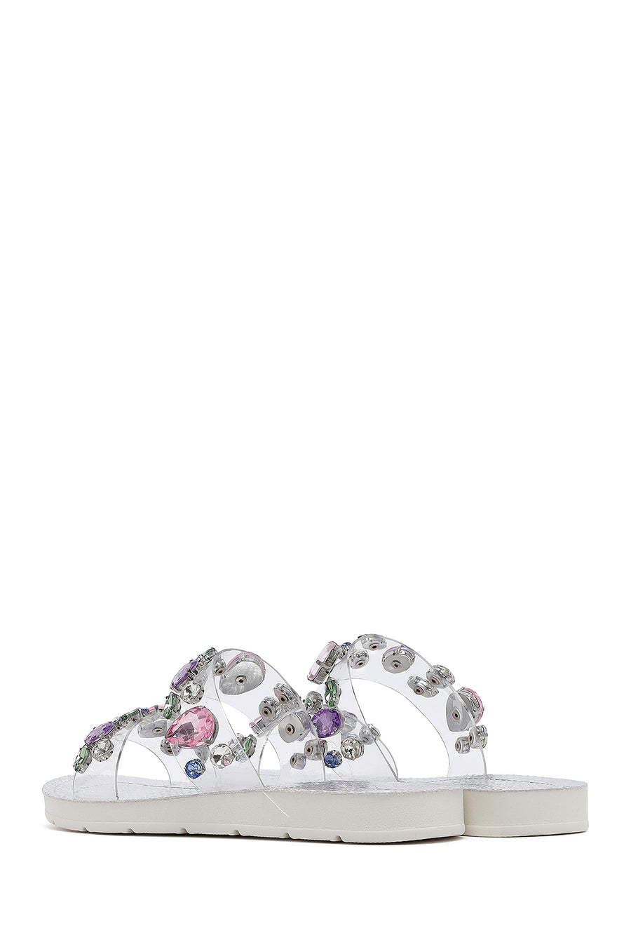 Women's Multicolored Stone Slippers