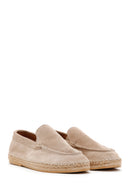 Men's Beige Suede Espadrilles | Derimod