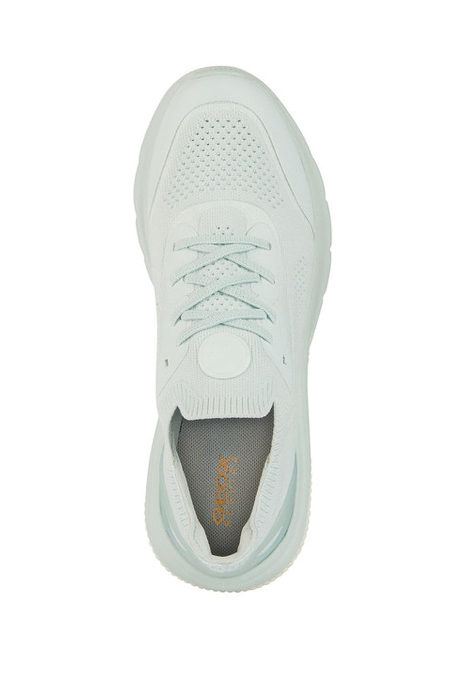 Geox Women's Blue Spherica Active Thick Sole Lace Up Fabric Sneaker