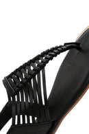 Kadın Siyah Parmak Arası Sandalet | Derimod