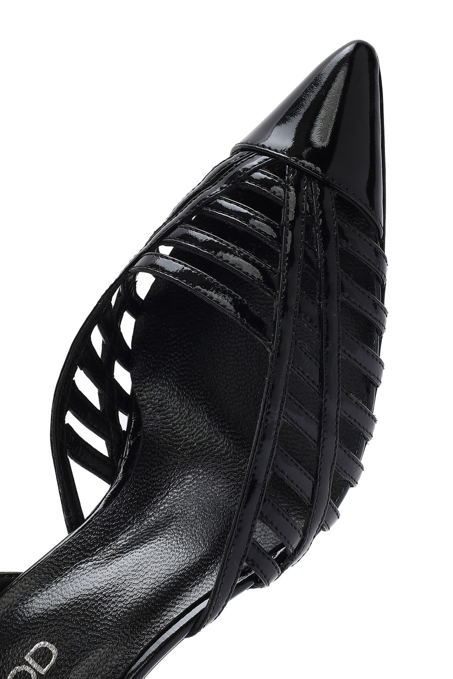 Women's Black Patent Leather Stiletto Heeled Shoes