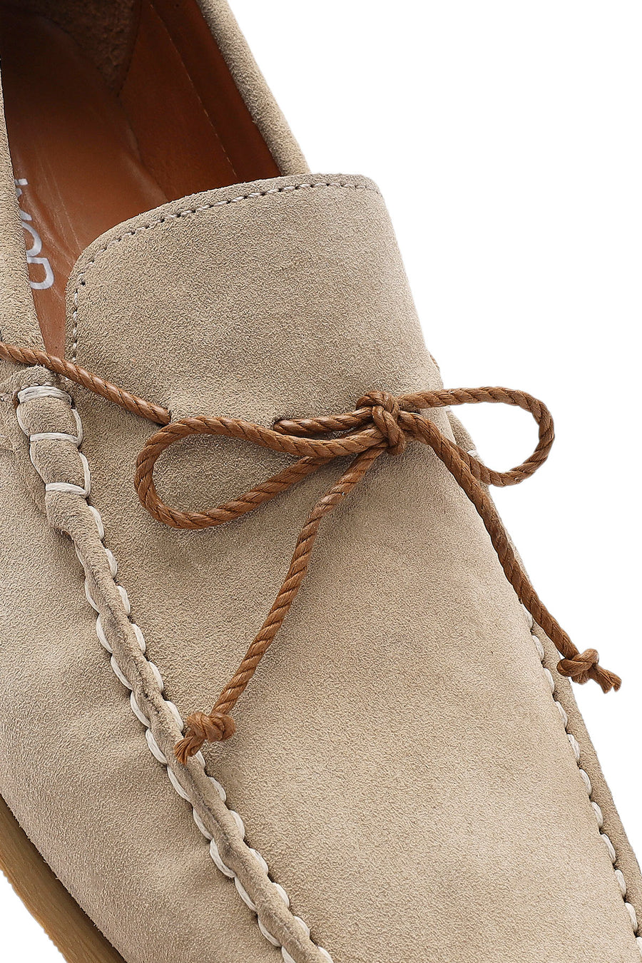 Erkek Bej Süet Deri Casual Loafer