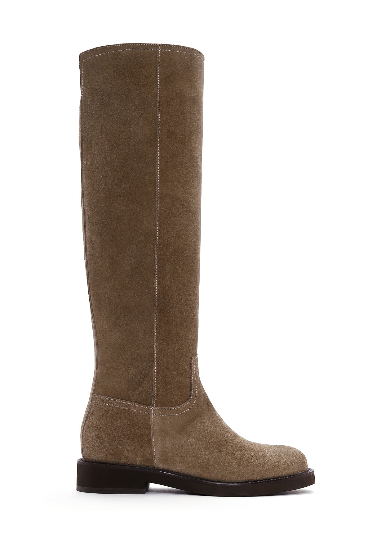 Women's Brown Suede Leather Boots 23WFD551610 | Derimod