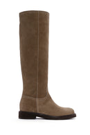 Women's Brown Suede Leather Boots | Derimod