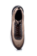 Men's Leather Suede Detailed Sneaker | Derimod