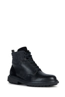 Geox Men's Black Faloria ABX Nubuck Leather Detailed Boots | Derimod