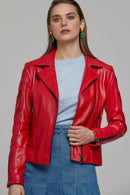 Kiara Women's Leather Jacket | Derimod