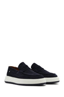 Erkek Lacivert Süet Deri Casual Loafer | Derimod