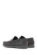 Derimod Fly Men's Gray Suede Leather Loafer | Derimod