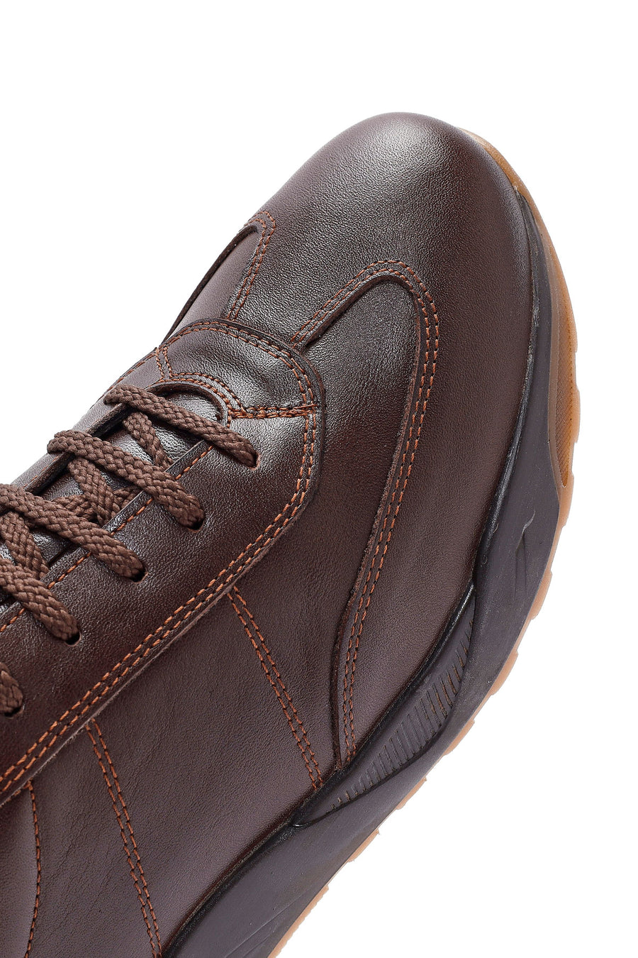 Men's Brown Lace-up Leather Casual Shoes