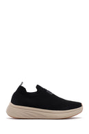 Derimod Zero Men's Black Thick Soled Fabric Sneaker | Derimod