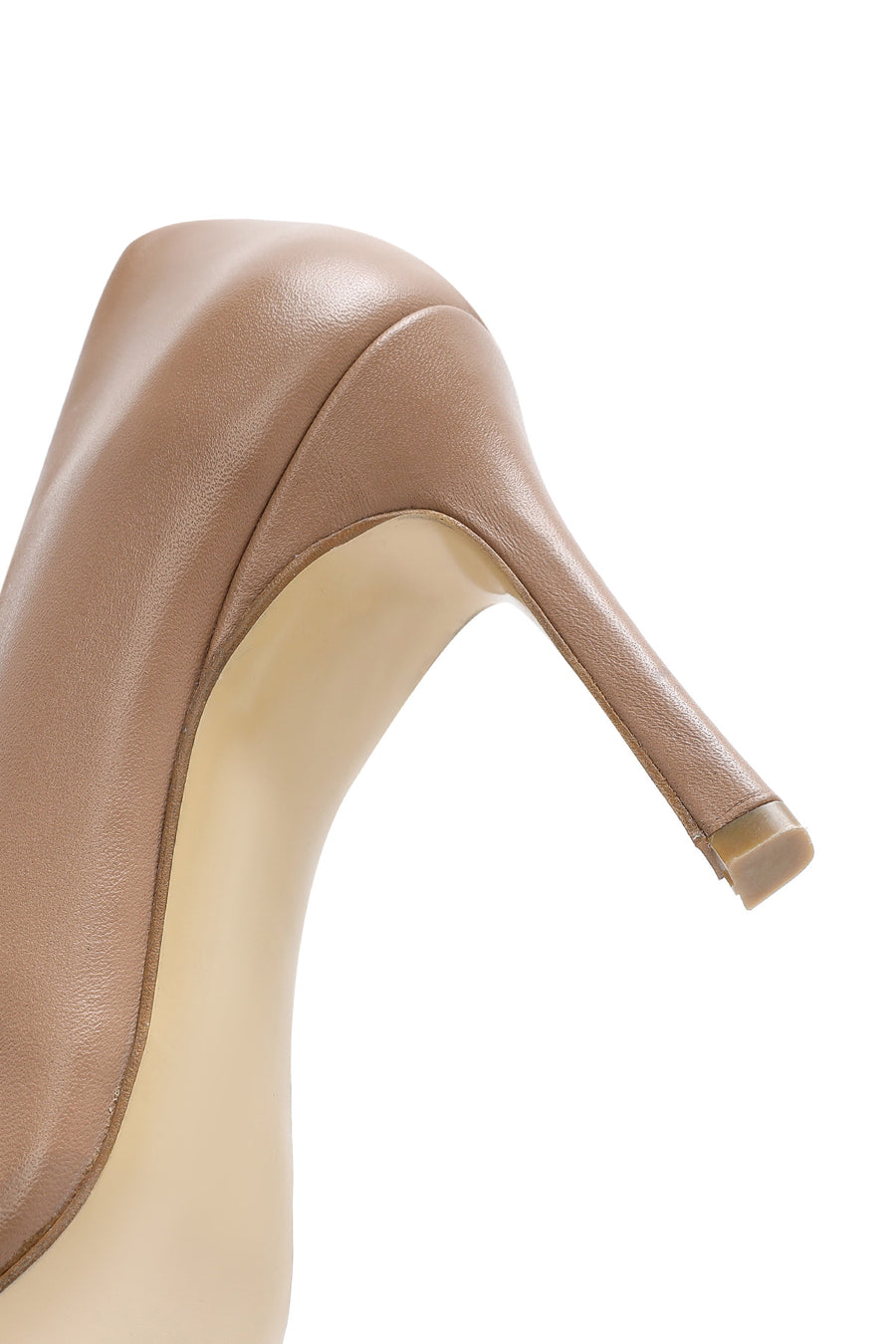 Women's White High Thin Heel Leather Stiletto