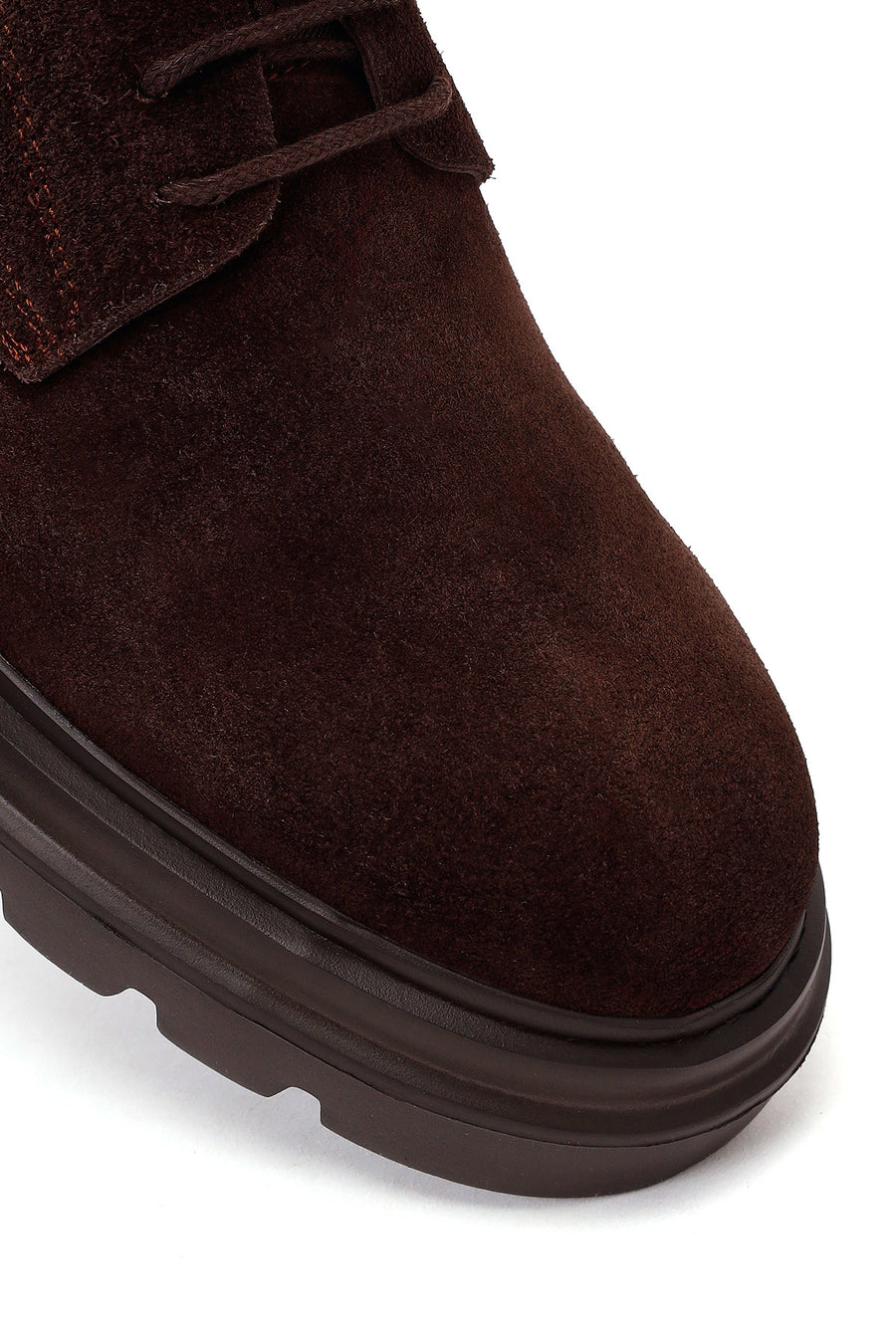 Male Brown Lace-up Suede Casual Shoes